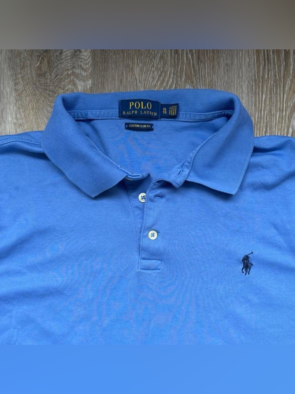 Polo Ralph Lauren Custom Slim Fit Mesh Polo Shirt Men's Blue XL